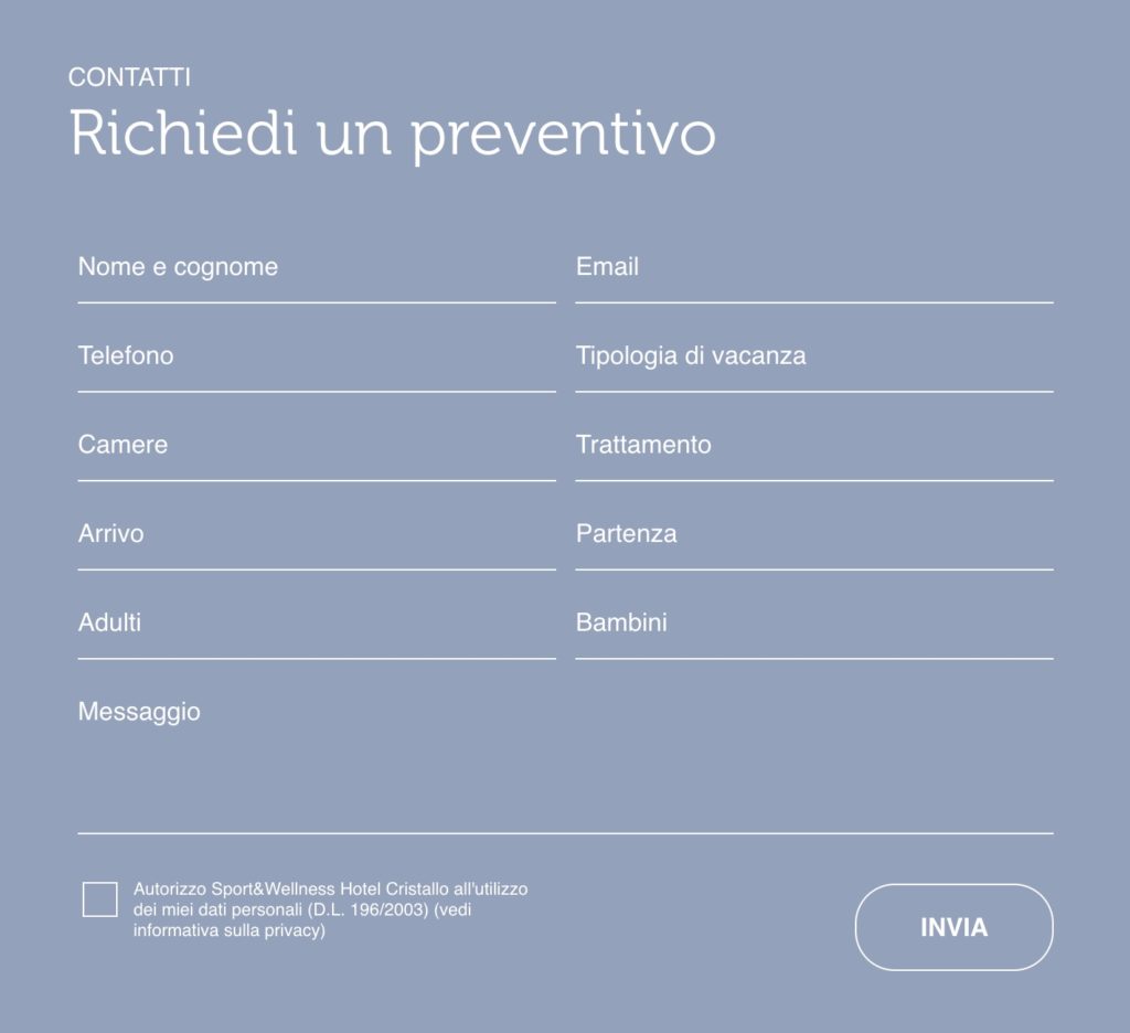 Form preventivi bike hotel