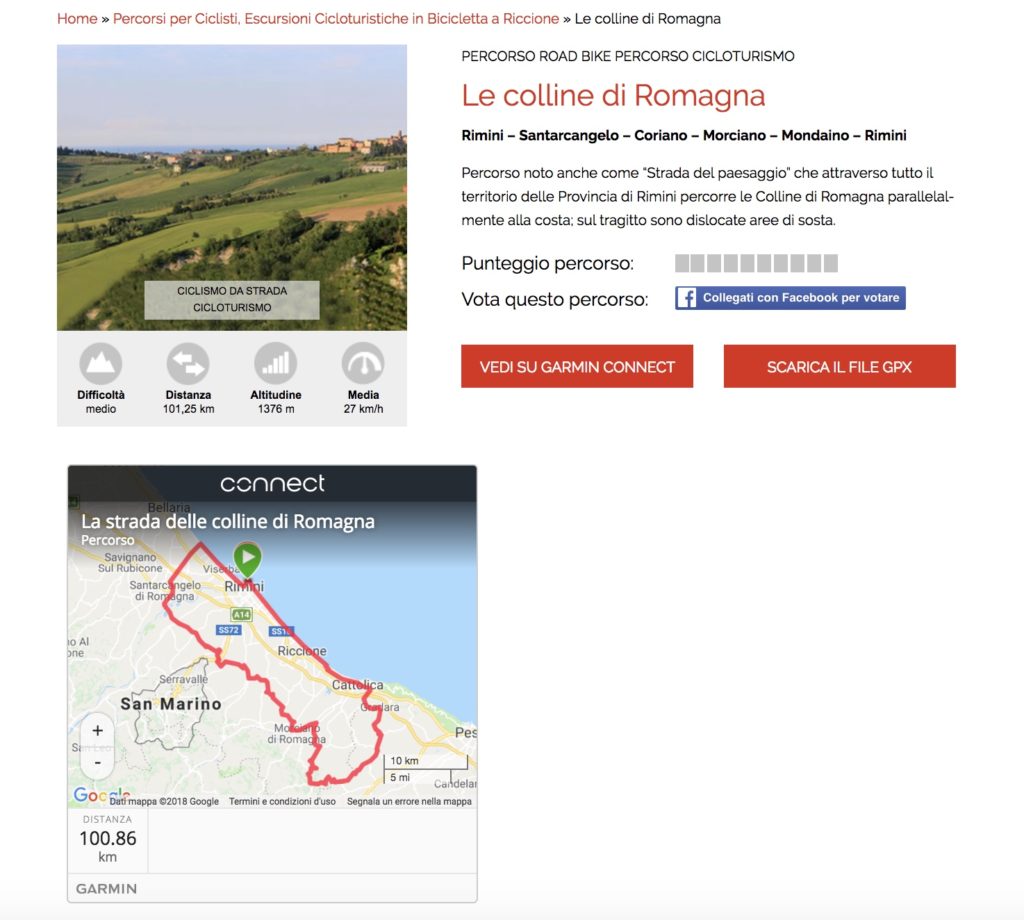 Tracciatura percorsi ciclistici con Garmin Connect