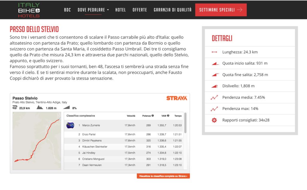 Tracciatura percorsi ciclistici con Strava
